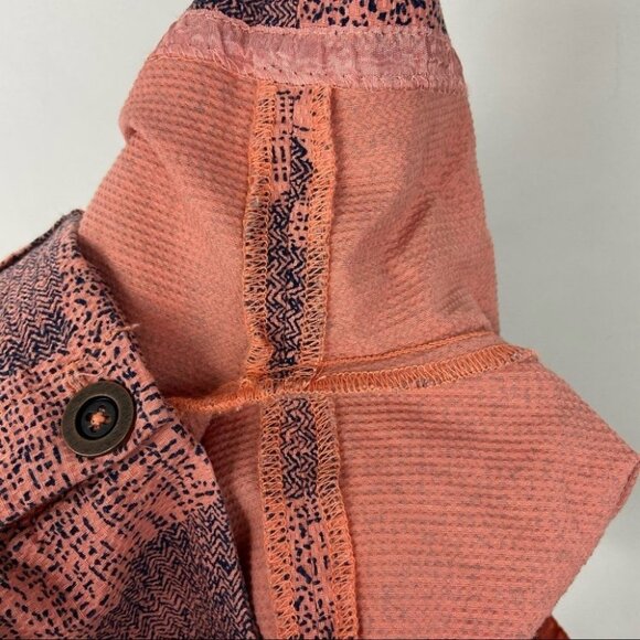 Anthropologie High Rise Island Hopper Pink Shorts Size 0 Geometric Print Boho - Picture 11 of 12